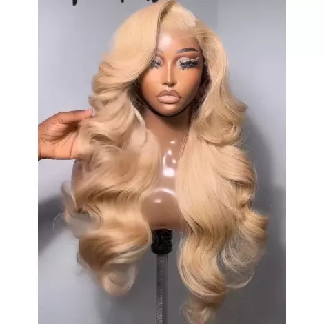 *Length: 28 inches
* Lace Type: Swiss Lace
* Frontal Size: 13x6
* Density/Weight: 450g
* Color: Blonde
* Texture: Body Wave
* Soft, silky & full volume