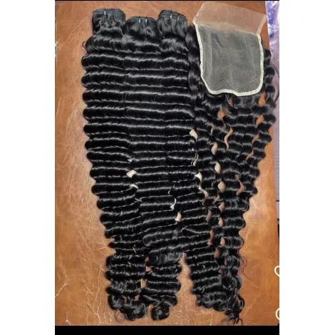 Length: 30 inches
Texture: Raw Deep Wave
Density: Super Double Drawn
Weight: 350 grams
Full from top to ends
Soft, luxurious, and long-lasting
Can be styled, colored, and customized