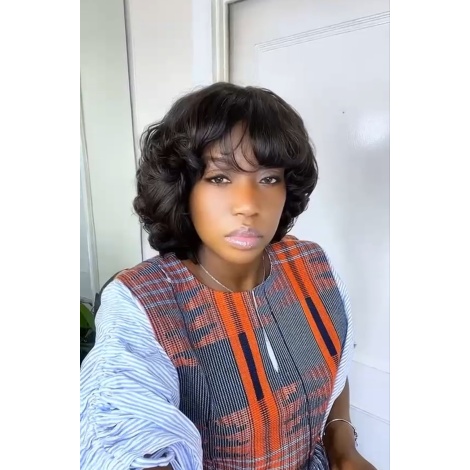 Layered Fringe                                            Full sleek and fluffy 8” made with virgin hair