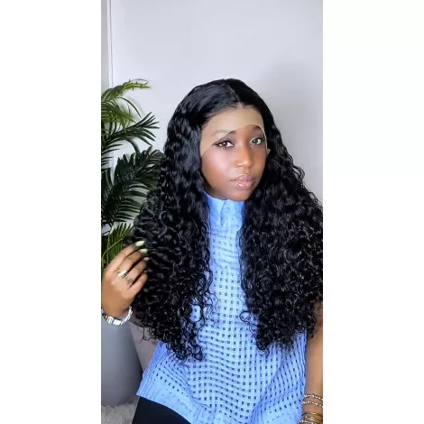 GLOW UNIT 26” loose deep curls Super Double Drawn Raw Curl 13x4 lace wig 